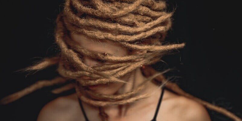 a woman with a braided hair